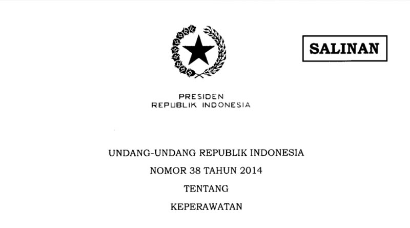 Undang-Undang RI No. 38 Tahun 2014 tentang Keperawatan